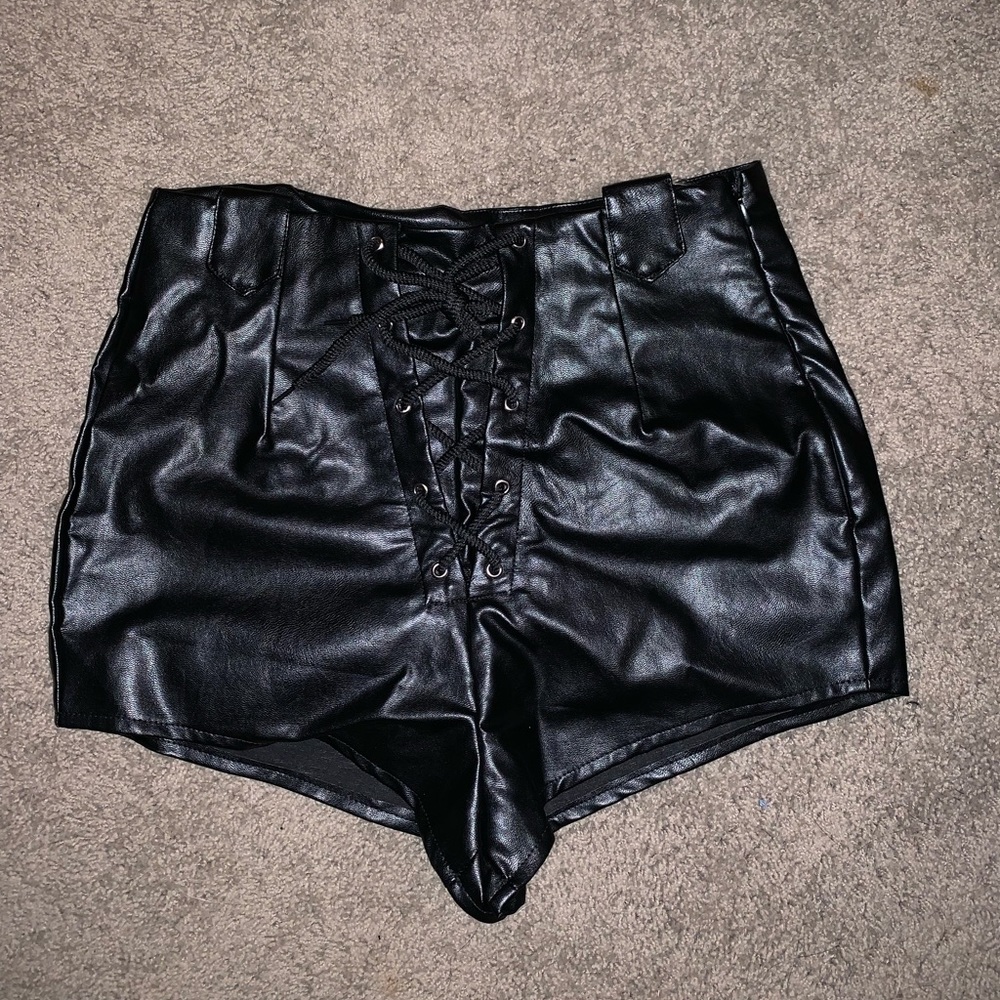 NASTY GAL FAUX LEATHER SHORTS